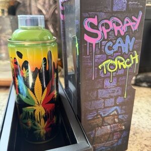 Colorful Rasta Graffiti Leaf Spray Can Torch New in Box
